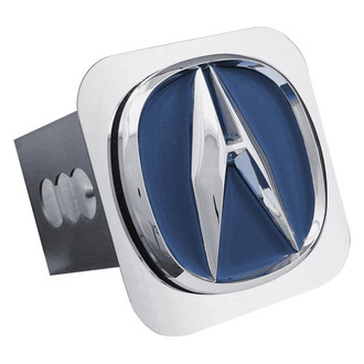 Autogold® - Blue Hitch Cover with Chrome Acura Logo for 2" Receivers