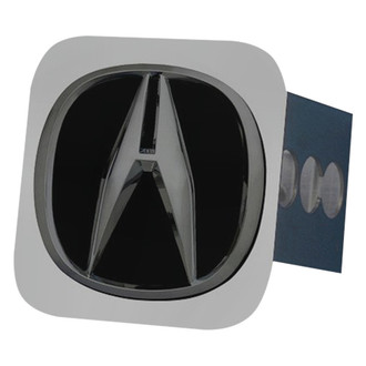 Autogold® - Black Hitch Cover with Chrome Acura Logo for 2" Receivers