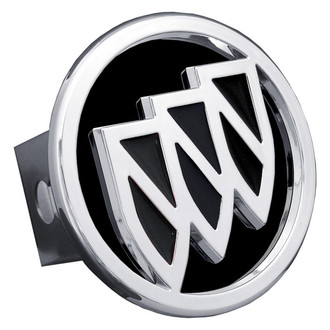 Autogold® - Chrome/Black Hitch Cover with Buick Black Fill Logo for 2" Receivers