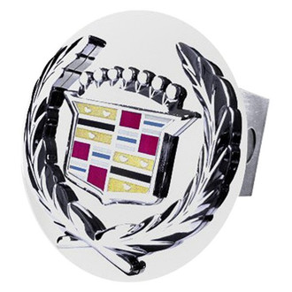 Autogold® - Chrome Hitch Cover with Cadillac Logo for 2" Receivers