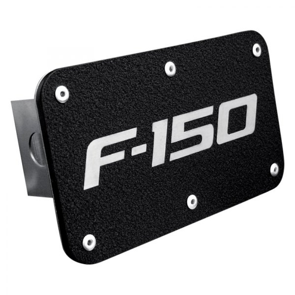 Autogold® - Black Stainless Hitch Cover with F-150 Logo