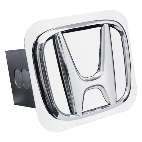 Autogold® - Chrome Hitch Cover with Honda No Fill Logo