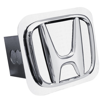 Autogold® - Chrome/Mirrored Hitch Cover with Chrome Honda Logo for 2" Receivers