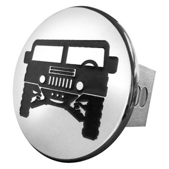 Autogold® - Chrome Hitch Cover with Hummer Logo for 2" Receivers
