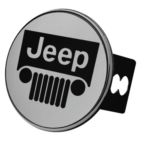Autogold® - Chrome Hitch Cover with Jeep Logo