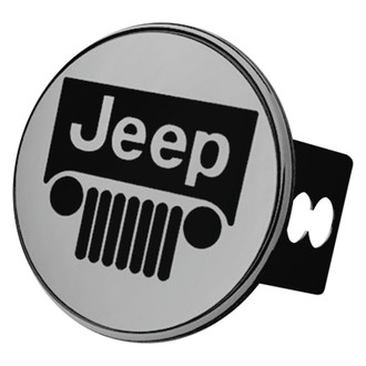 Autogold® - Chrome Hitch Cover with Jeep Logo for 2" Receivers