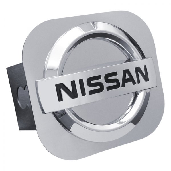 Autogold® - Chrome Hitch Cover with Nissan Logo