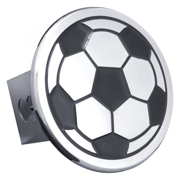 Autogold® - Chrome Hitch Cover with Soccer Ball Logo