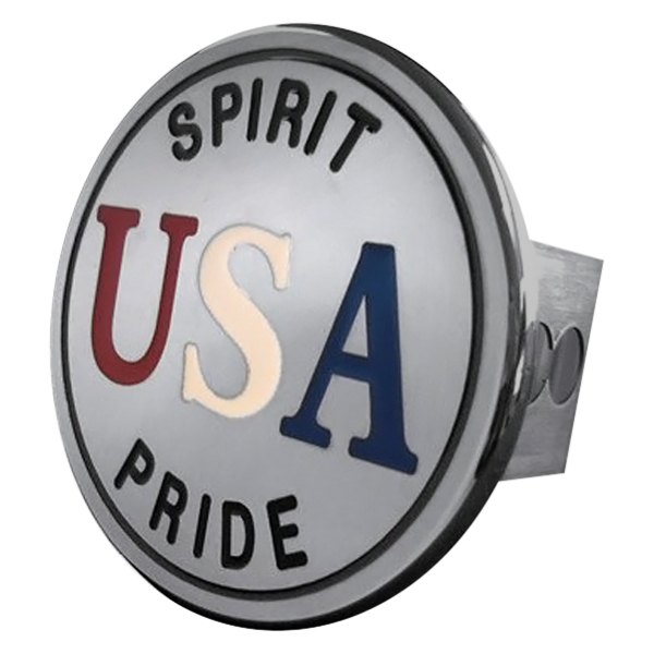 Autogold® - Chrome Hitch Cover with USA Logo