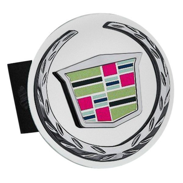 Autogold® - Chrome Hitch Cover with Cadillac Class II Logo