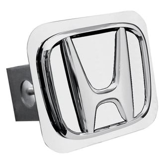 Autogold® - Chrome/Mirrored Hitch Cover with Chrome Honda Logo for 1-1/4" Receivers