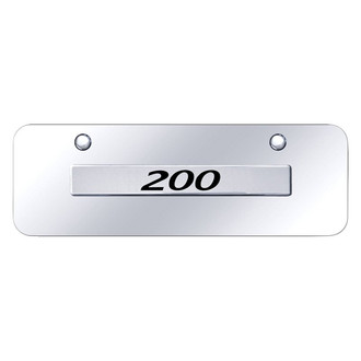 Autogold® - Chrome Mini Size License Plate with 3D Chrome 200 Logo