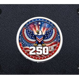 Autogold® - License Plate with 3D Chrome 250th Logo