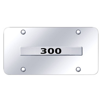 Autogold® - Chrome License Plate with 3D 300 Logo