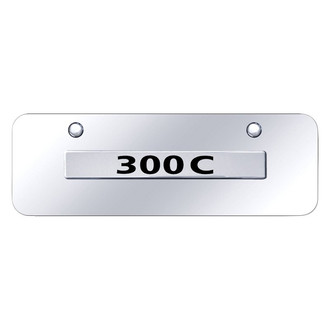 Autogold® - Chrome Mini Size License Plate with 3D Chrome 300C Logo