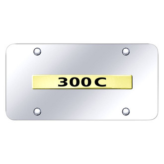 Autogold® - Chrome License Plate with 3D Gold 300C Logo