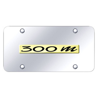 Autogold® - Chrome License Plate with 3D Gold 300M Logo