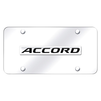 Autogold® - Chrome License Plate with 3D Chrome Accord Logo