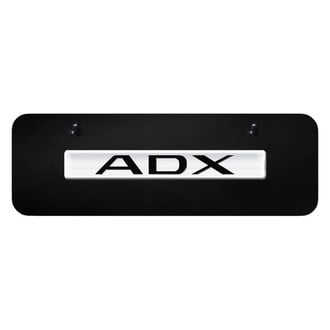 Autogold® - Black Mini Size License Plate with 3D Chrome ADX Logo