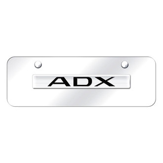 Autogold® - Chrome Mini Size License Plate with 3D Chrome ADX Logo