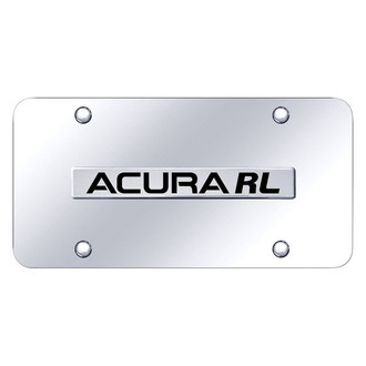 Autogold® - Chrome License Plate with 3D Chrome Acura RL Logo