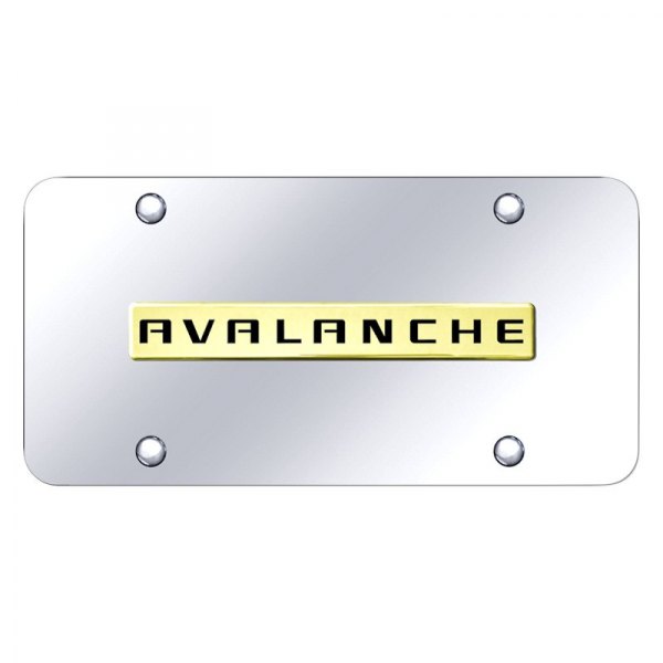 Autogold® - License Plate with 3D Avalanche Logo