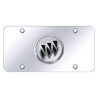 Autogold® - Chrome License Plate with 3D Chrome Buick Emblem