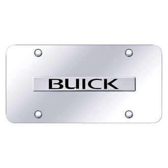 Autogold® - Chrome License Plate with 3D Chrome Buick Logo