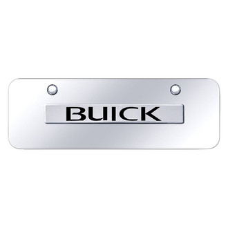 Autogold® - Chrome Mini Size License Plate with 3D Chrome Buick Logo