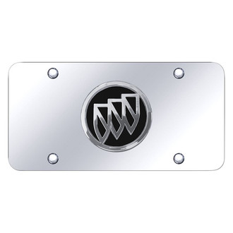Autogold® - Chrome on Mirrored License Plate with Chrome / Black Buick Emblem