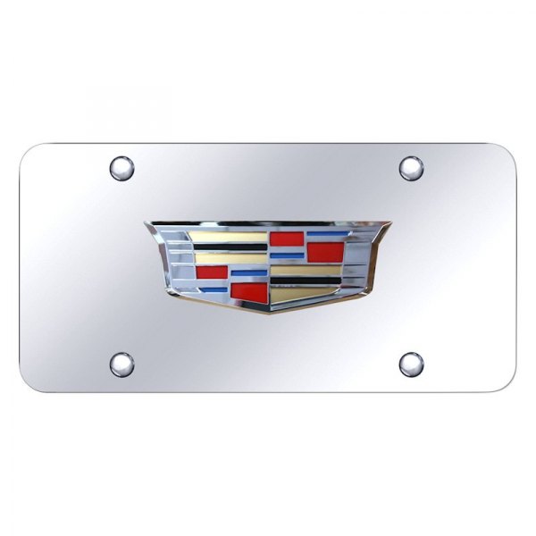 3D Mercedes Benz Star Logo Mirror Chrome Stainless Steel Front License Plate
