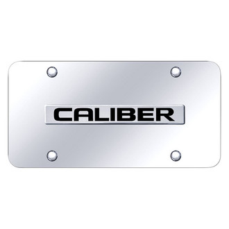 Autogold® - Chrome License Plate with 3D Chrome Caliber Logo