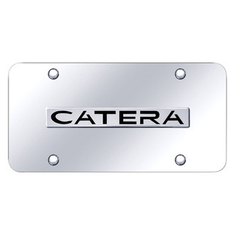Autogold® - Chrome License Plate with 3D Chrome Catera Logo