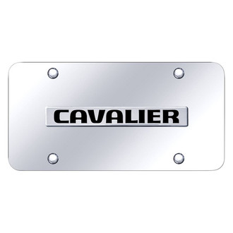 Autogold® - Chrome License Plate with 3D Chrome Cavalier Logo