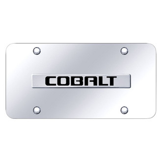 Autogold® - Chrome License Plate with 3D Chrome Cobalt Logo