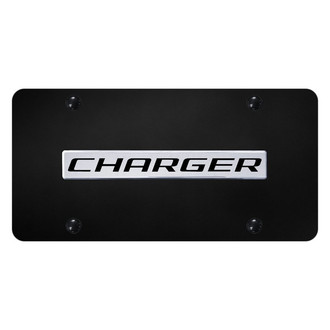 Autogold® - License Plate with 3D Chrome Charger Logo