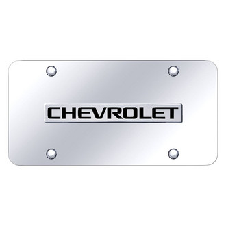 Autogold® - Chrome License Plate with 3D Chrome Chevrolet Logo