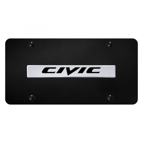 Autogold® - License Plate with 3D Civic Logo