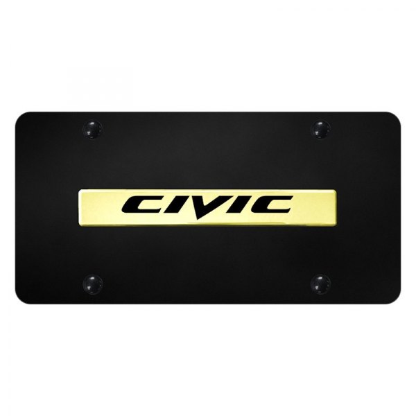 Autogold® - License Plate with 3D Civic Logo