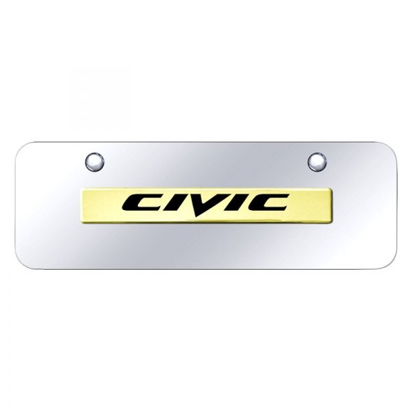 Autogold® - Mini Size License Plate with 3D Civic Logo