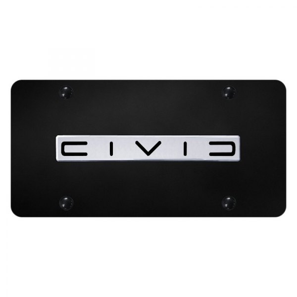 Autogold® - License Plate with 3D Civic Reverse C Logo