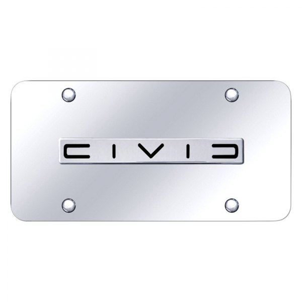 Autogold® - License Plate with 3D Civic Reverse C Logo