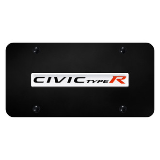 Autogold® - License Plate with 3D Chrome Civic Type R Logo