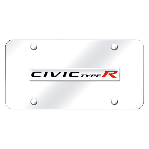 Autogold® - License Plate with 3D Civic Type R Logo