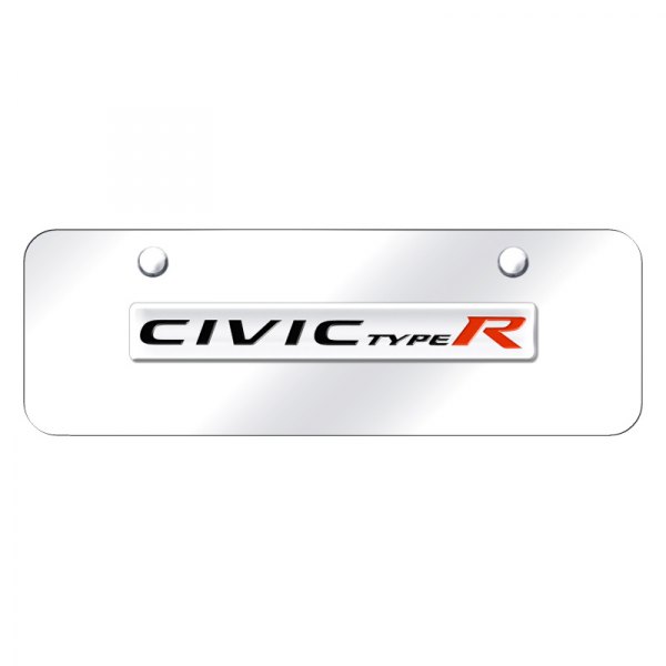 Autogold® - Mini Size License Plate with 3D Civic Type R Logo