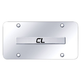 Autogold® - Chrome License Plate with 3D Chrome CL Logo