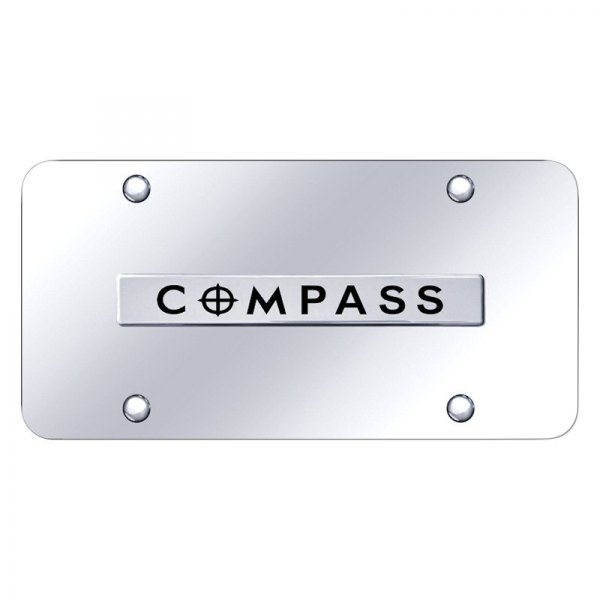 Autogold® - License Plate with 3D Compass Logo