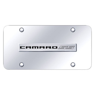 Autogold® - Chrome License Plate with 3D Chrome Camaro SS Logo