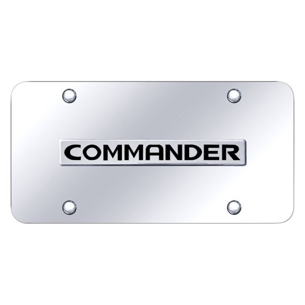Autogold® - License Plate with 3D Commander Logo