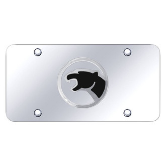Autogold® - Chrome License Plate with 3D Chrome Cougar Emblem